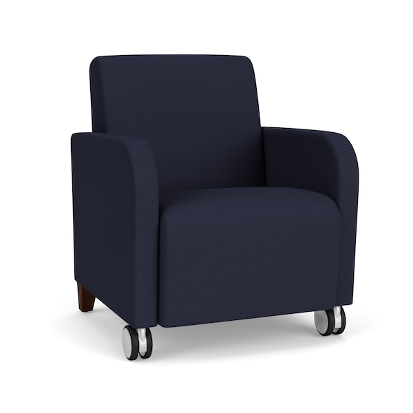 Lesro Siena Lounge Reception Guest Chair w/ Front Casters, 27 in W 29.5 in L 32.5 in H SN1101 - main